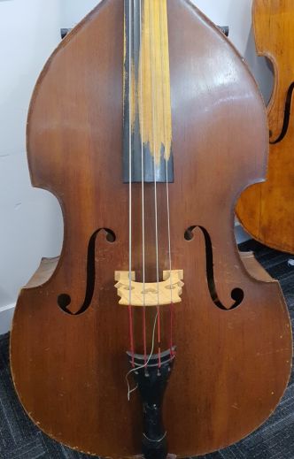 Early 20th Century Hofner 3/4 Double Bass with Bow