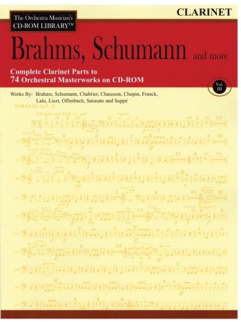 Brahms Schumann & More Cd Rom Lib Clarinet V3