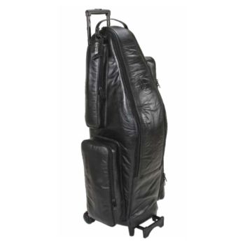 Gard 107-WBFLK Baritone Sax Low Bb Wheelie Gig Bag - Leather Black