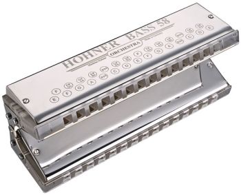 Hohner Bass 58 Harmonica, Outfit With Case