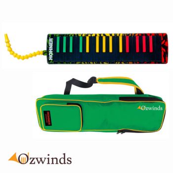 Hohner Airboard Rasta 37 Key Melodica With Blowflow Mouthpiece and Case