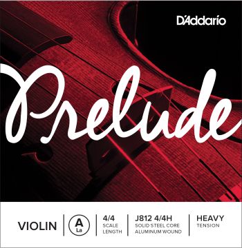 D'Addario Prelude Violin Single A String, 4/4 Scale, Heavy Tension