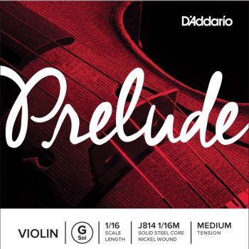 D'Addario Prelude Violin Single G String, 1/16 Scale, Medium Tension