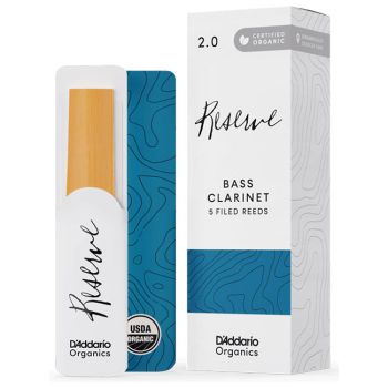 D'Addario Organic Reserve Bass Clarinet Reeds, 5-Pack