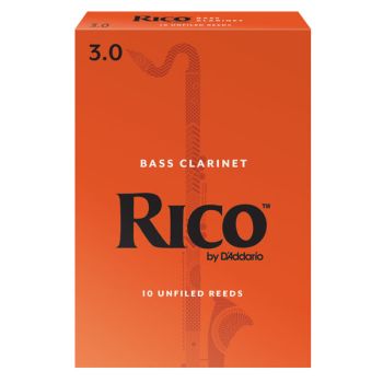 Rico Bass Clarinet Reeds by D'Addario (Box of 10)