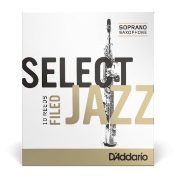 DAddario Select Jazz Soprano Saxophone Filed Reeds (Box of 10)