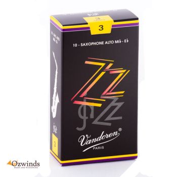 Vandoren Grade 3 ZZ Alto Saxophone Reeds