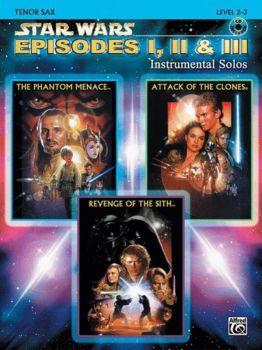 STAR WARS EPISODES 1/2/3 TENOR SAX BK/CD