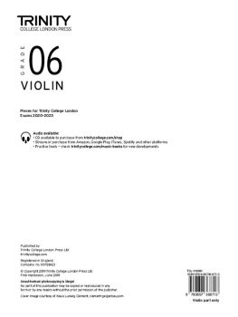 TRINITY VIOLIN EXAM PIECES 2020-23 GR 6 VIOLIN PART