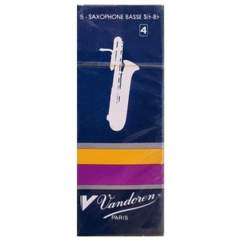 5 Vandoren Traditional Bass Sax Reeds Strength 4 (Old Stock)